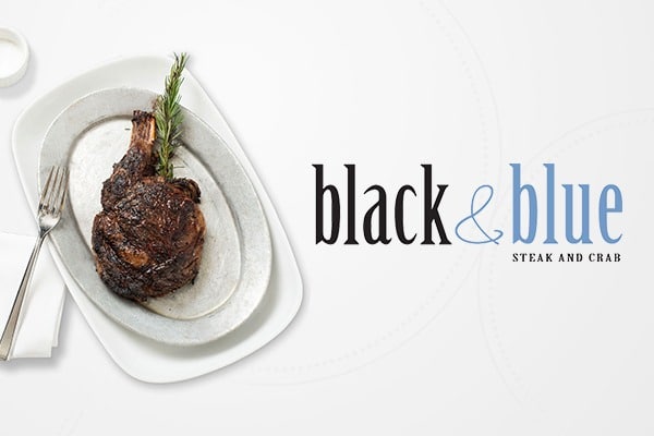 black and blue steak